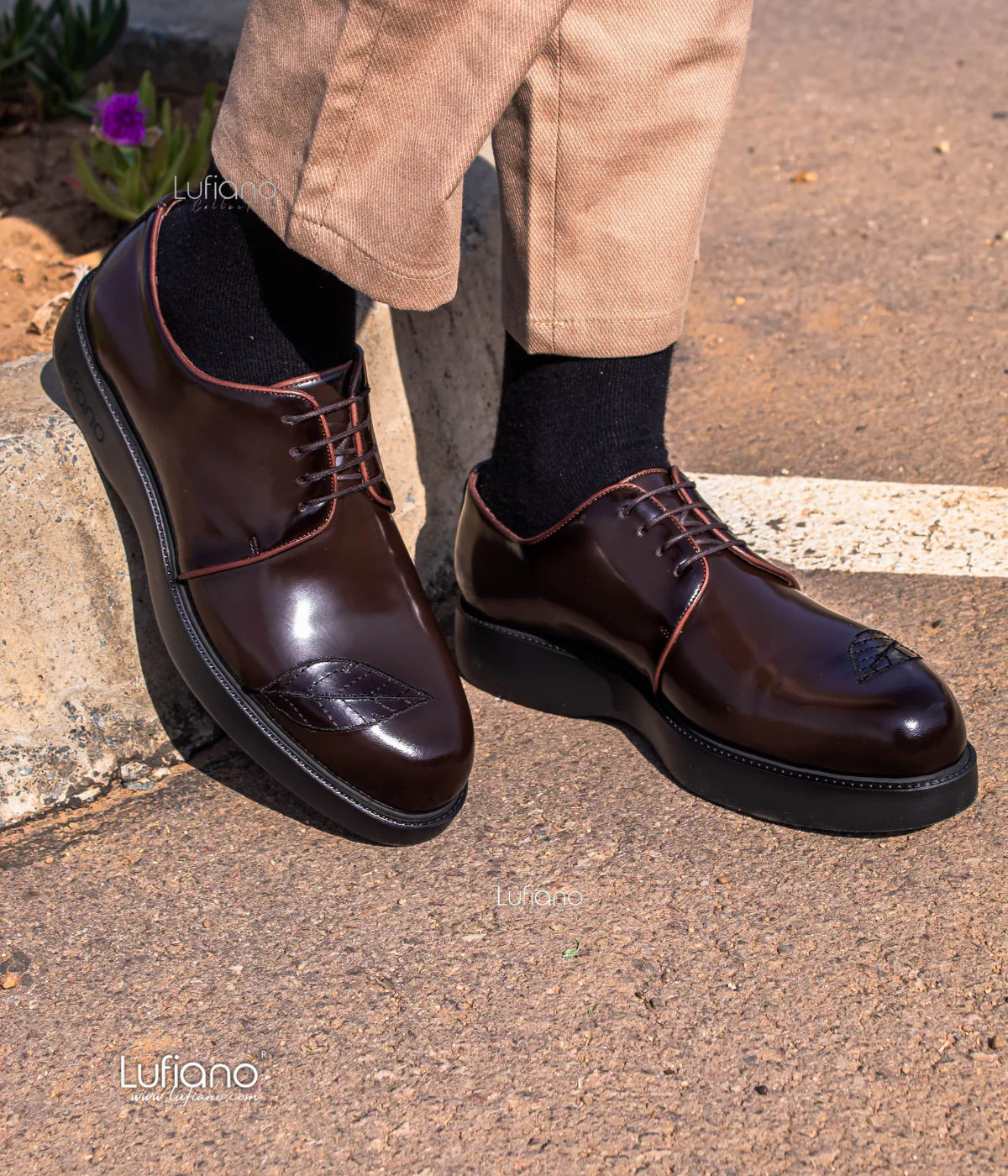 225 - Lufiano Lace up: Brown - Image 6