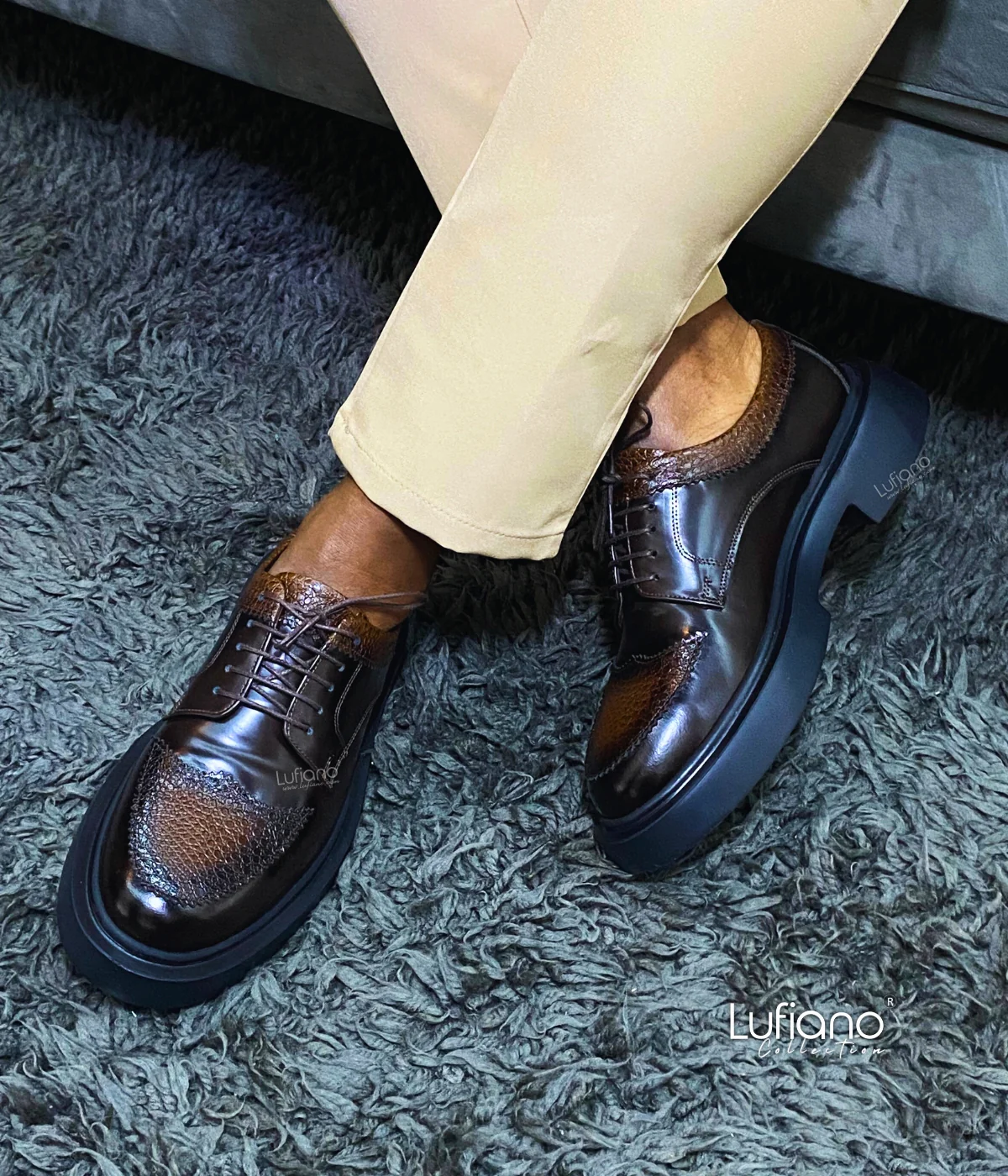 170 Lufiano Lace Up: Brown