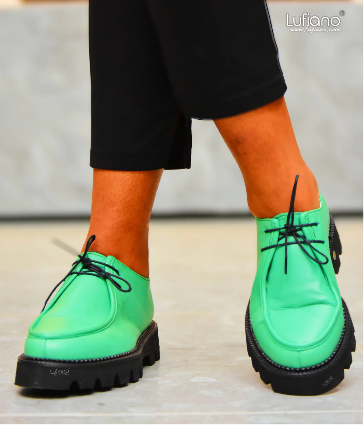 196- NIK' ANA By Lufiano Lace up: Green - Image 3