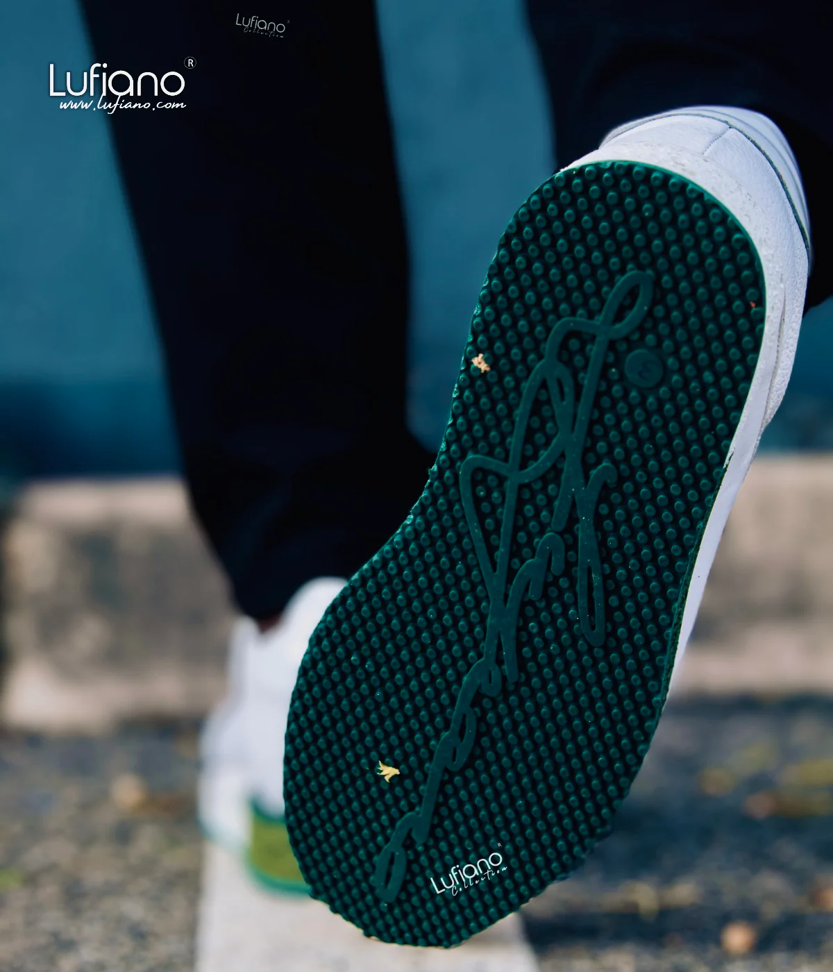 203 - LUFIANO collection Leather Sneaker- White - Image 4