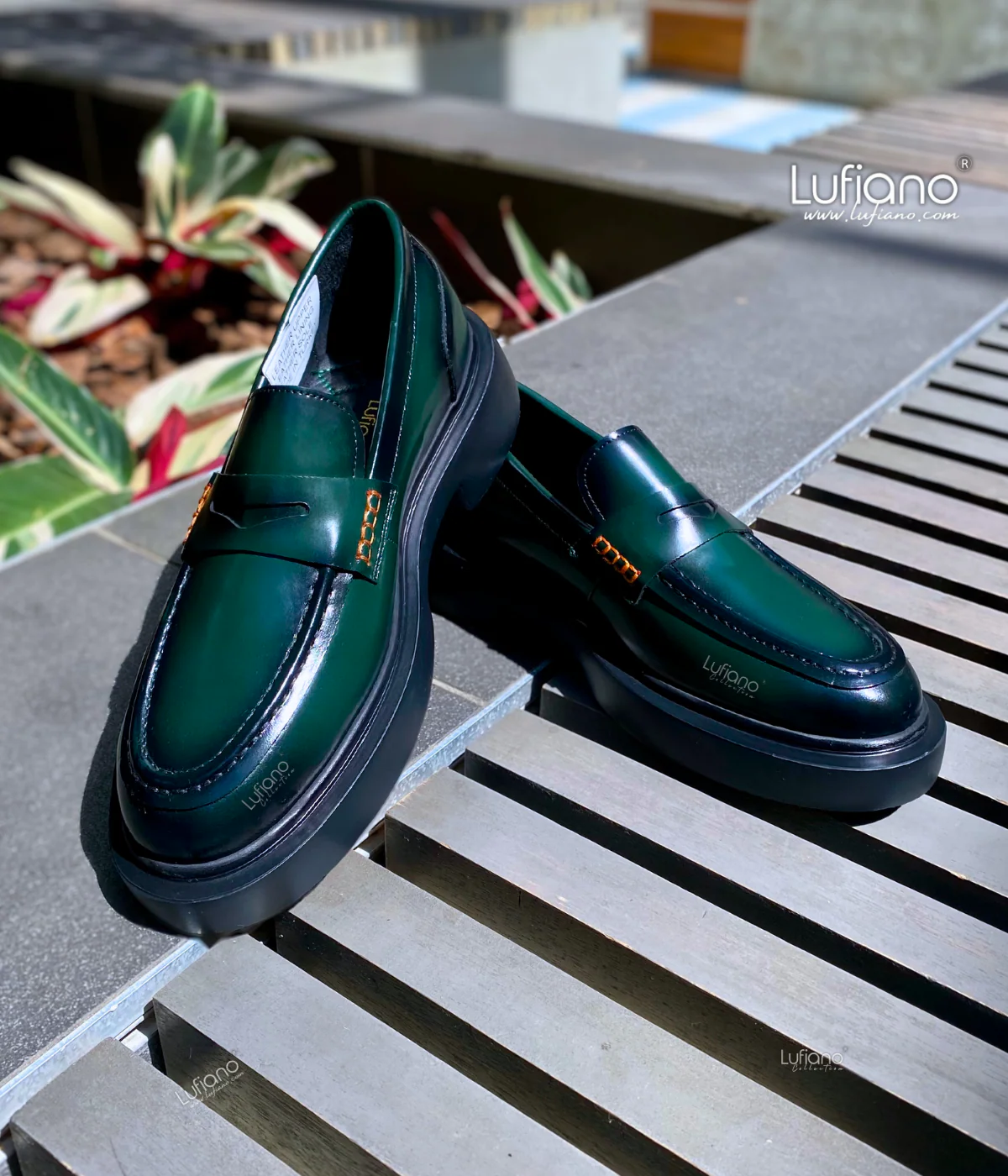 209 - Lufiano Slip On: Green - Image 4