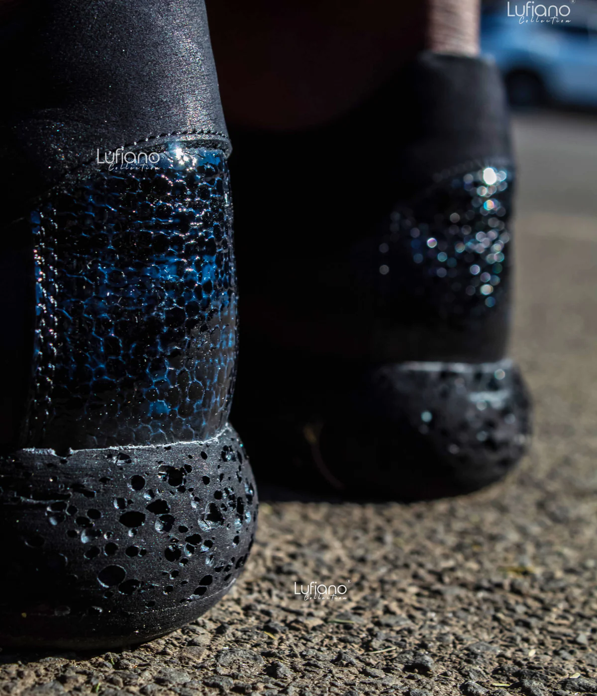 215 - Lufiano Leather Sneaker- Black - Image 5