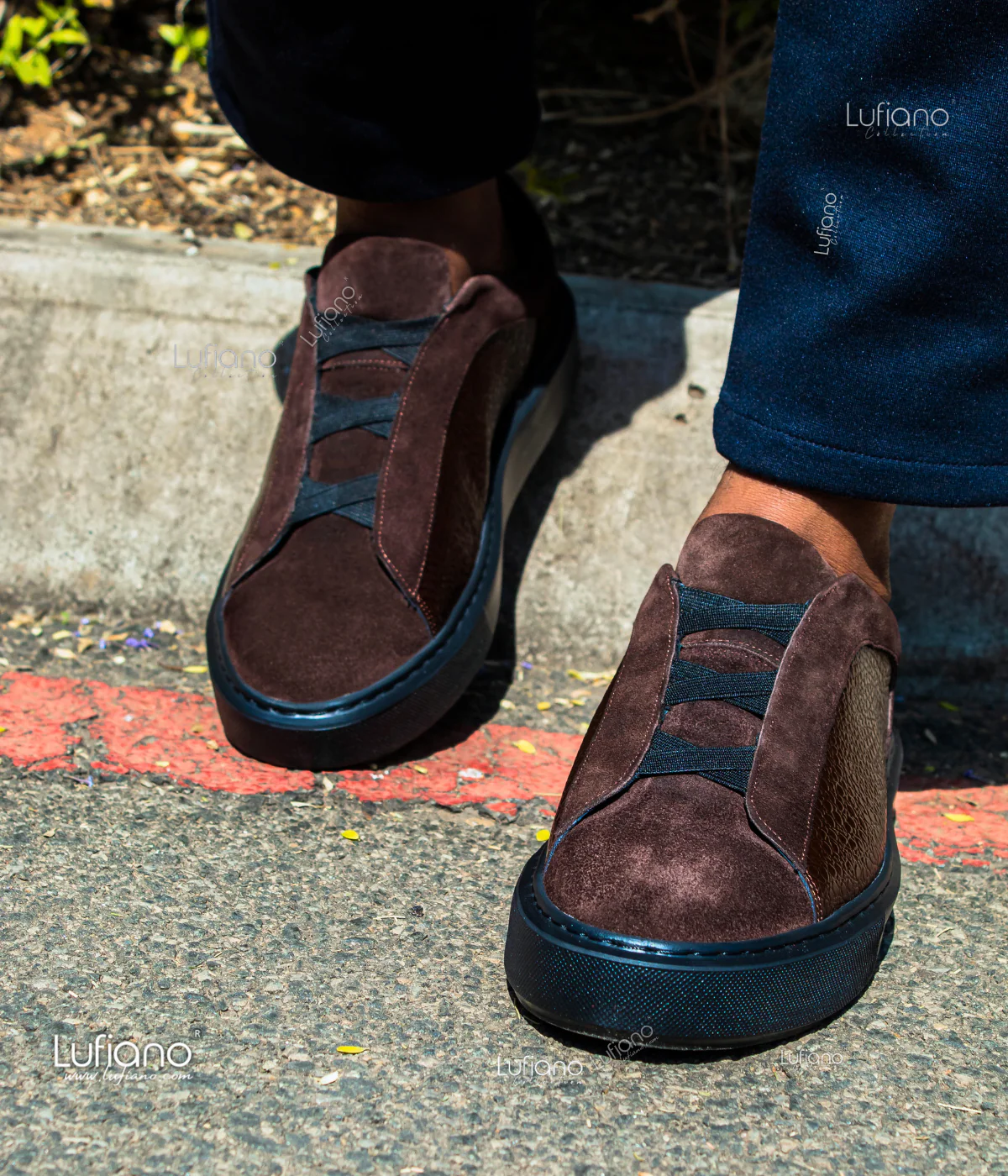 228  Lufiano Slip On :Brown - Image 3