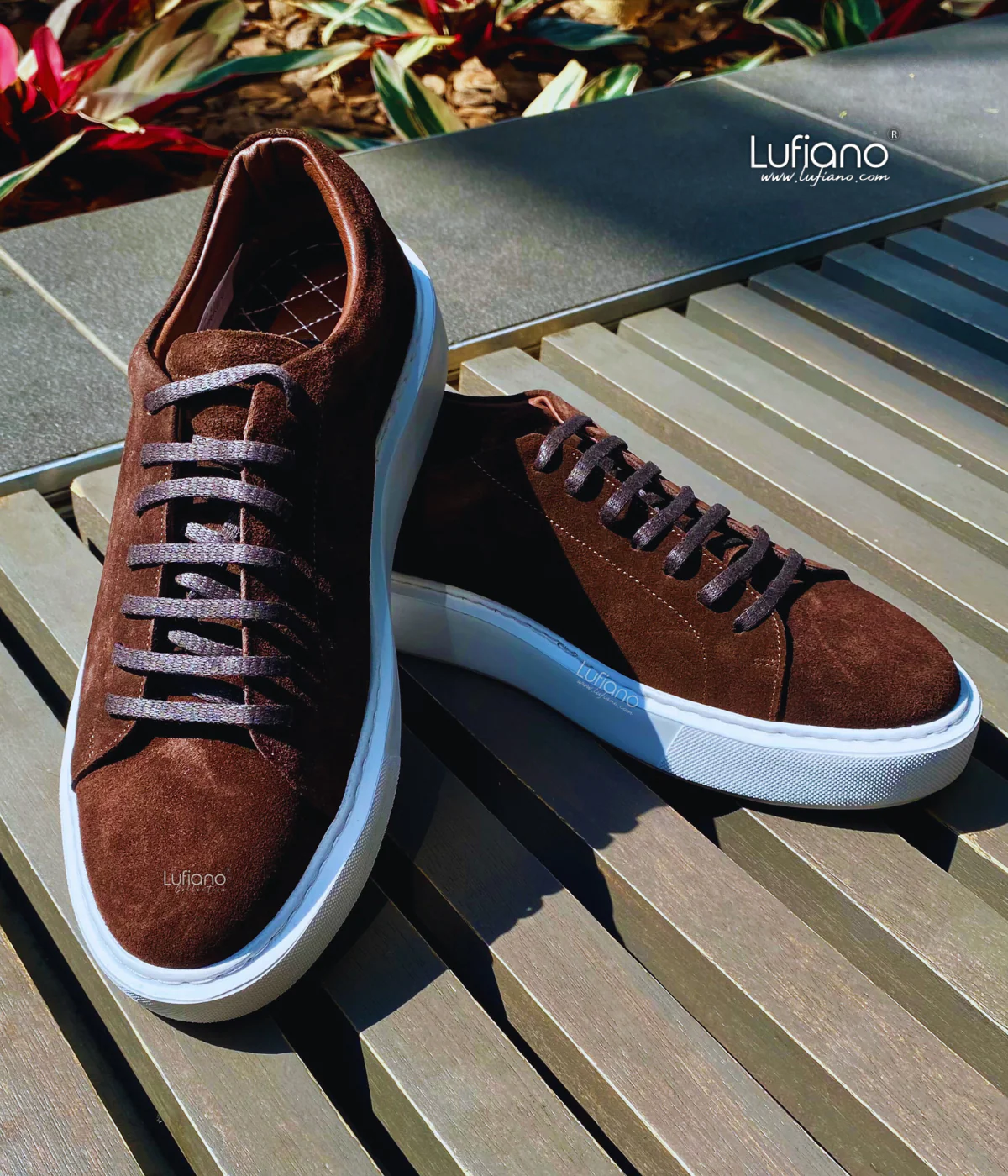 232 - Lufiano Leather Sneaker- Brown - Image 4