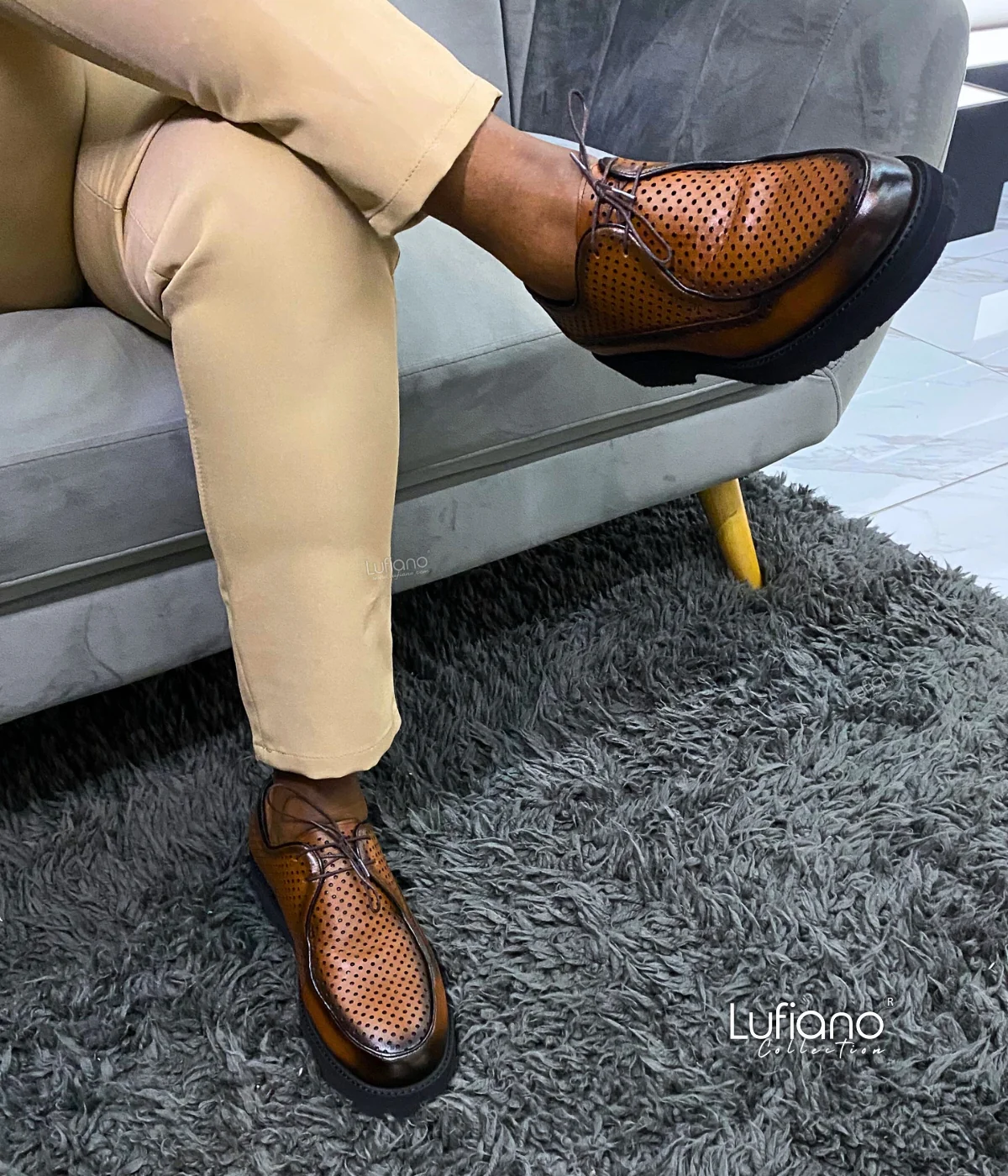 235- Lufiano Lace up: Brown - Image 2
