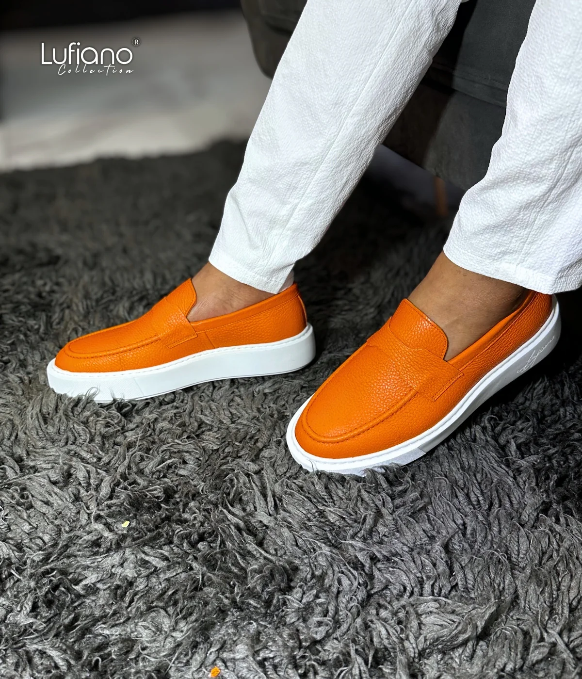 247 - Lufiano Slip On: Orange - Image 3