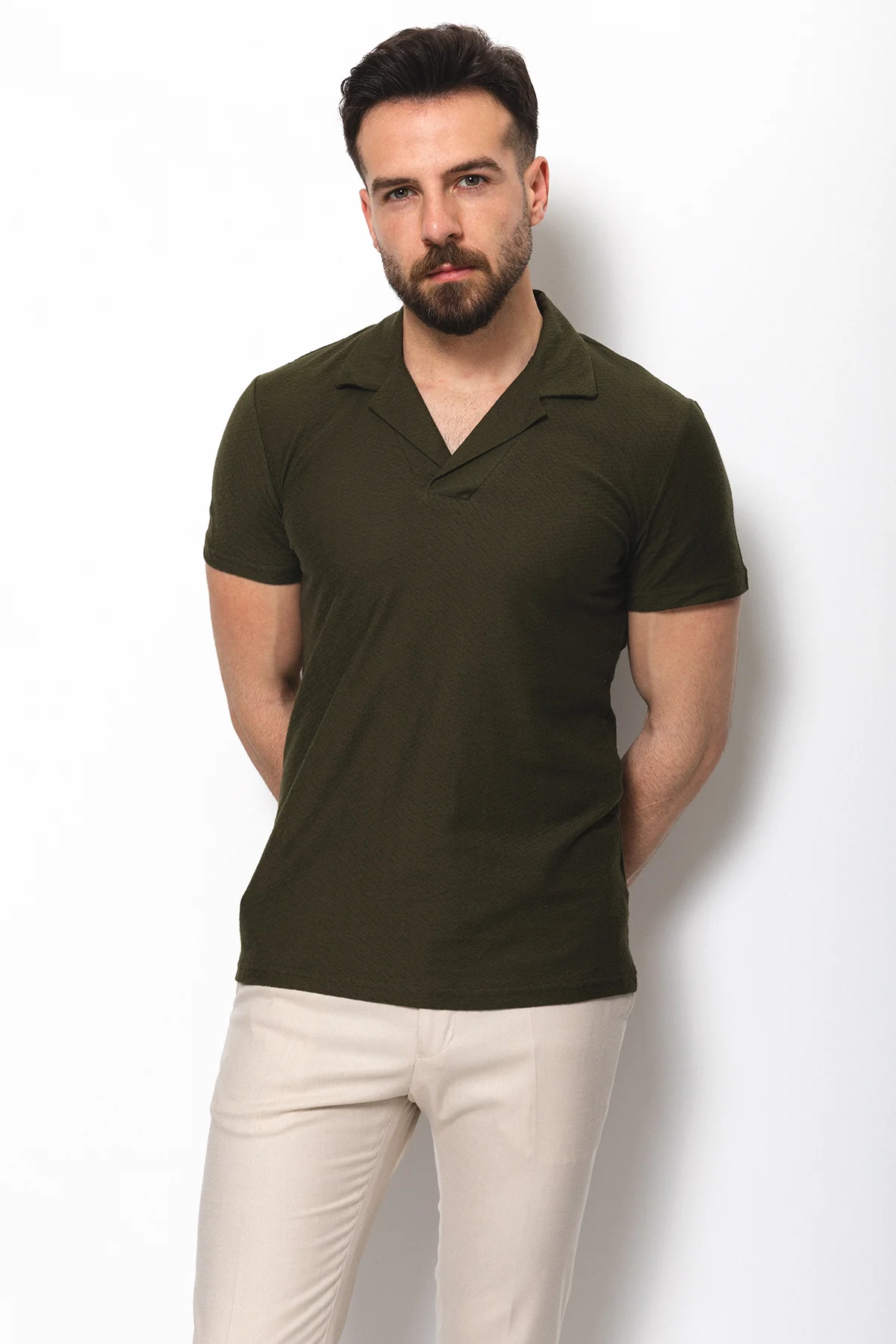 36709 Top: Khaki - Image 4