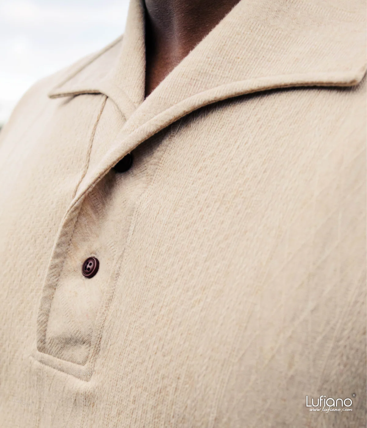 36715 Top: Dark Beige - Image 2