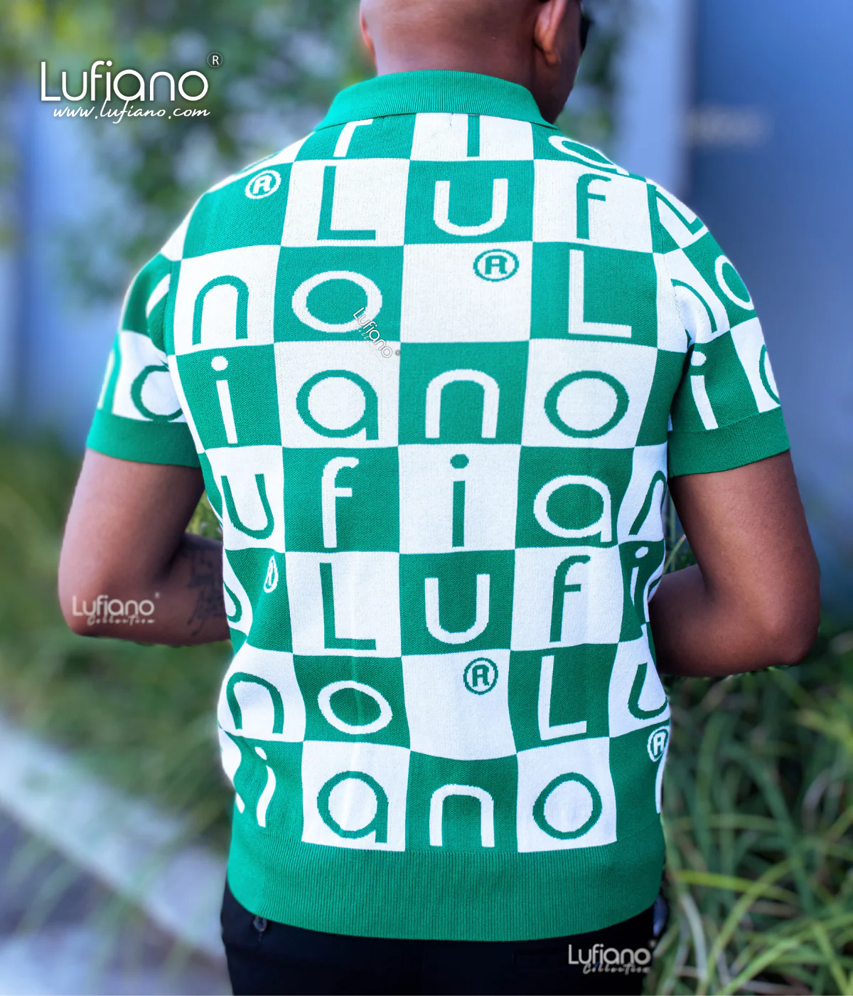 LFN007: Knit Top:Green-White - Image 3