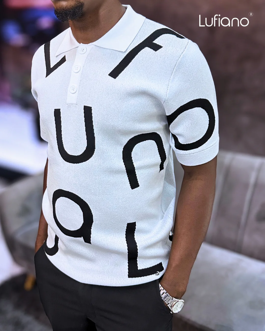 LFN014B: Knit Top:White