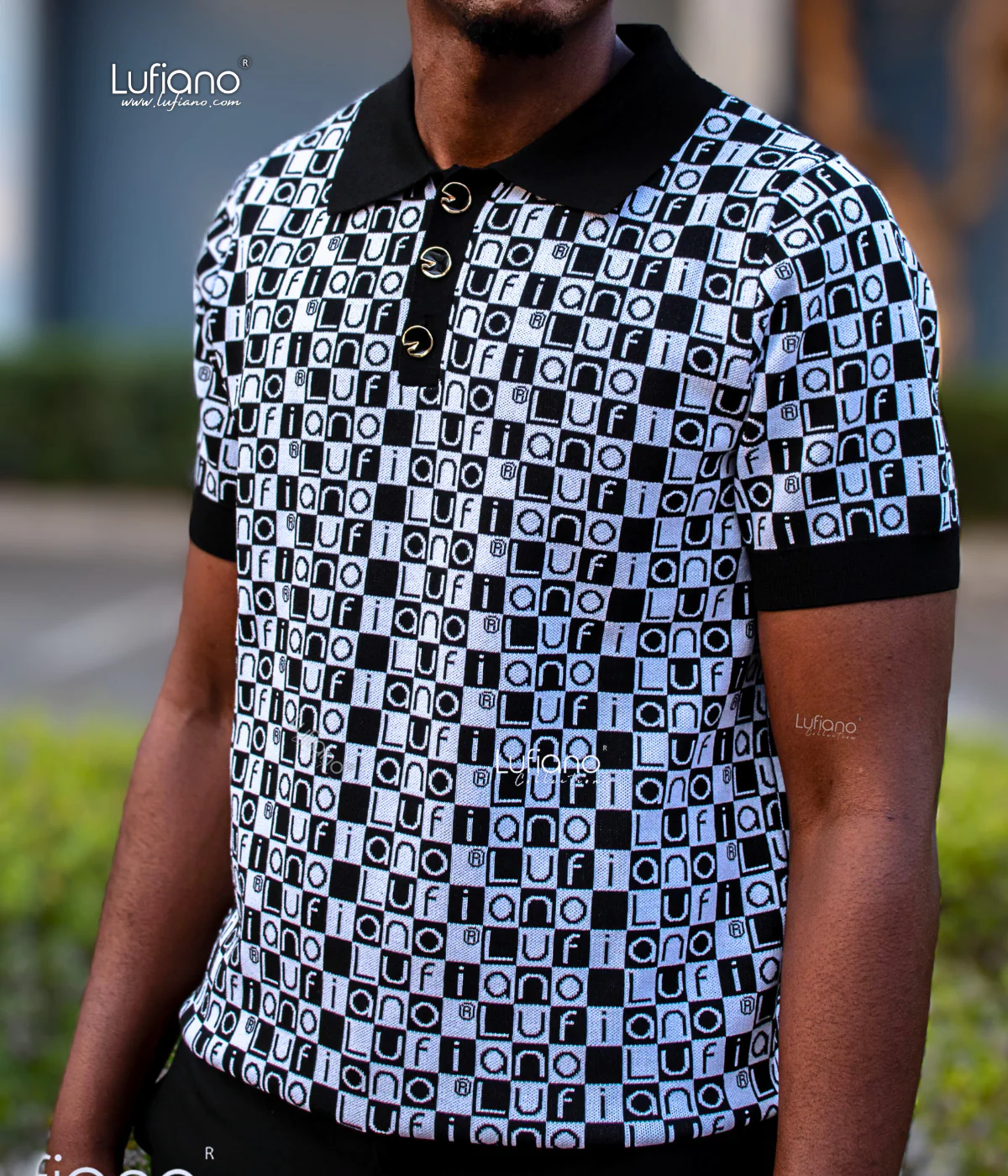 LFN015: Knit Top: Black-White - Image 2