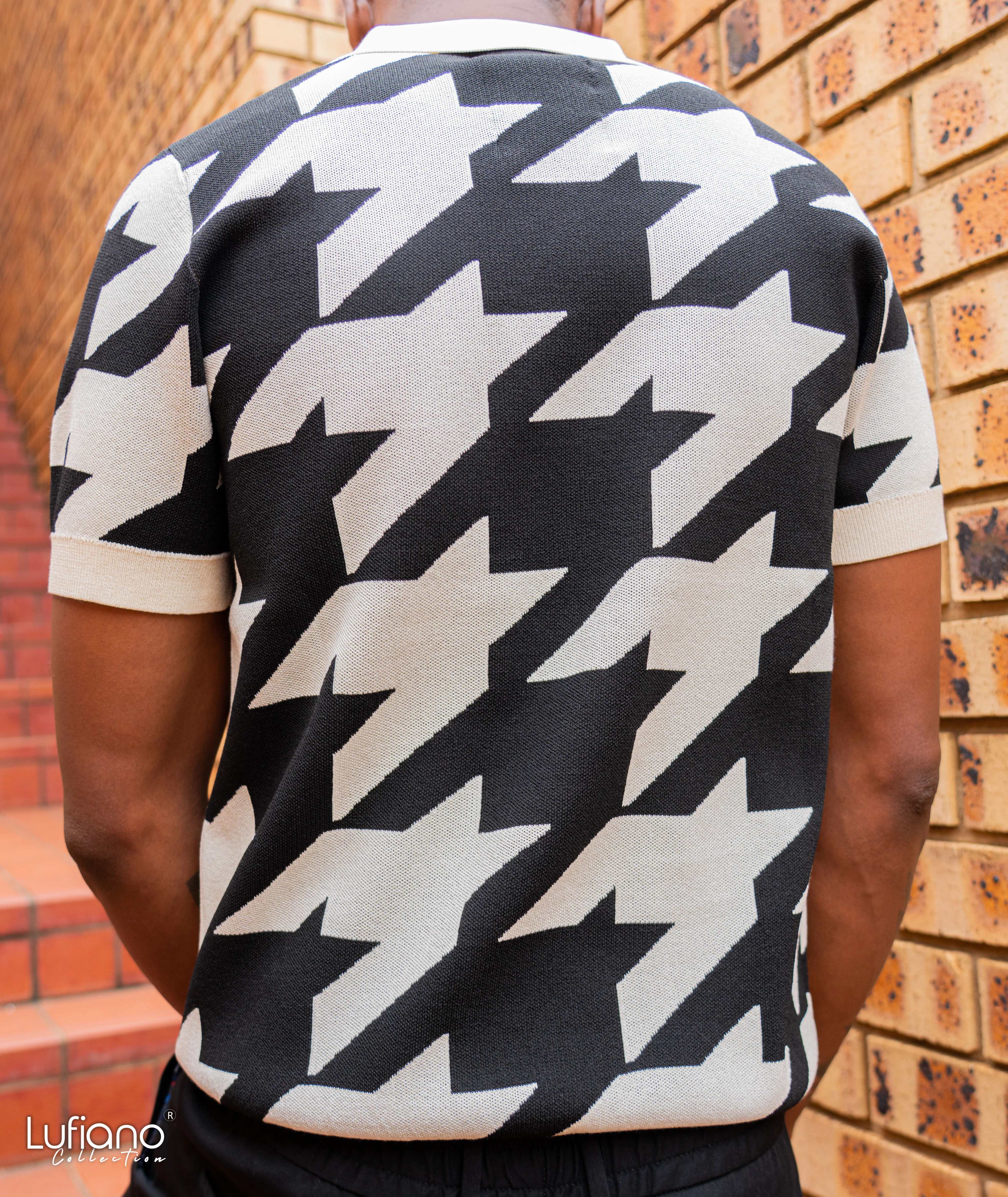 LFN017: Knit Top:Black-White - Image 2