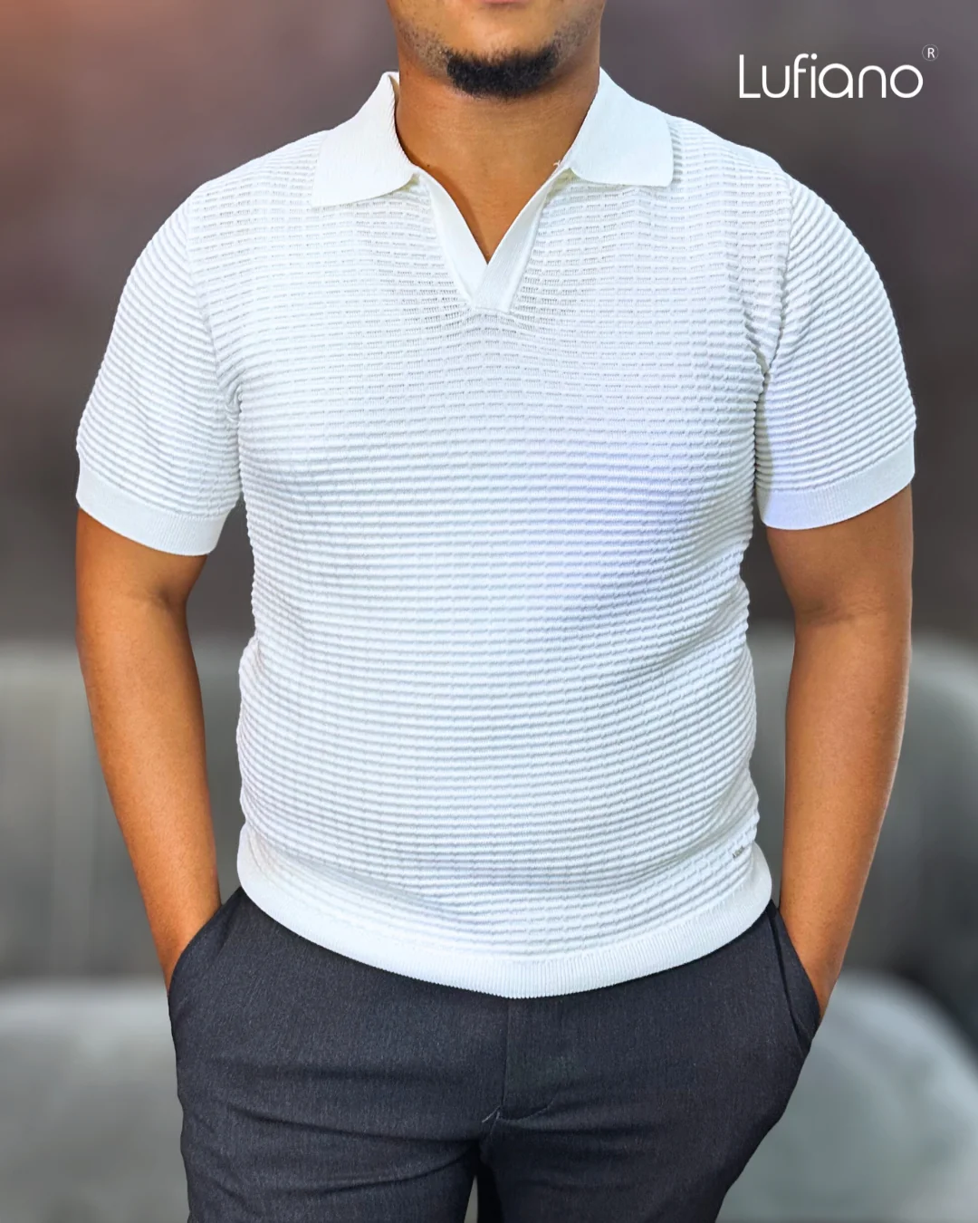 LFN025: Knit Top:Ecru - Image 3