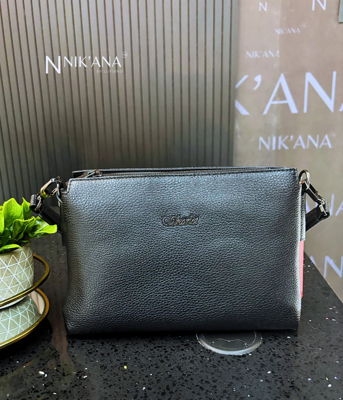 SKARLET005- Black Hand bag - Image 2